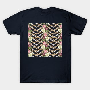 Vintage flowers with golden rope T-Shirt